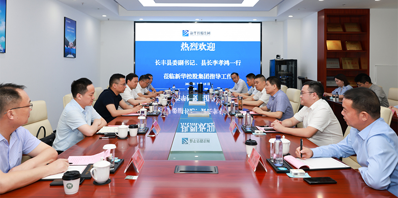 長豐縣委副書記、縣長李孝鴻一行深入新華控股集團調研指導！
